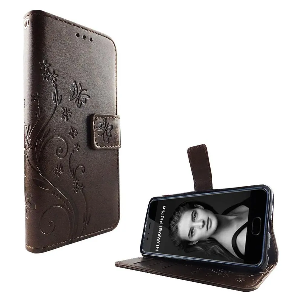 König Design Hülle Handy Schutz für Huawei P10 Plus Case Cover Tasche Wallet Etui Handyhülle (Huawei P10 Plus)