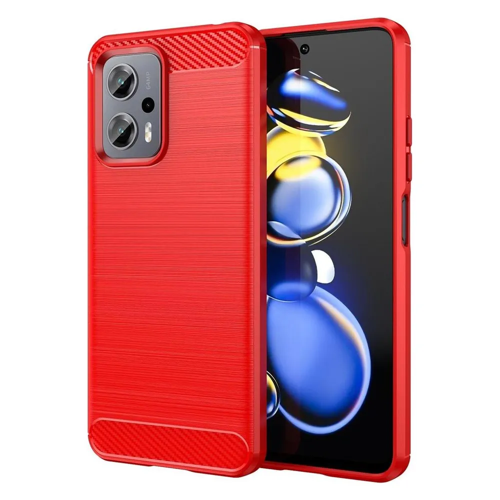 König Design Hülle Handy Schutz für Xiaomi Sony Samsung Case Cover Bumper Carbon Optik Etuis (Xiaomi Redmi Note 11T Pro+ 5G)