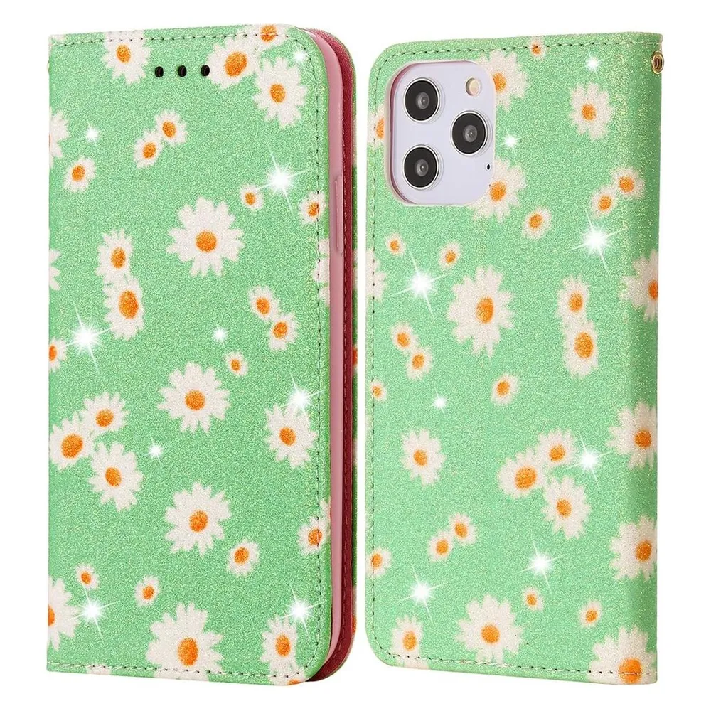 König Design Hülle Handy Schutz für Apple iPhone 12 Pro Max Case Flip Cover Tasche Etuis Grün