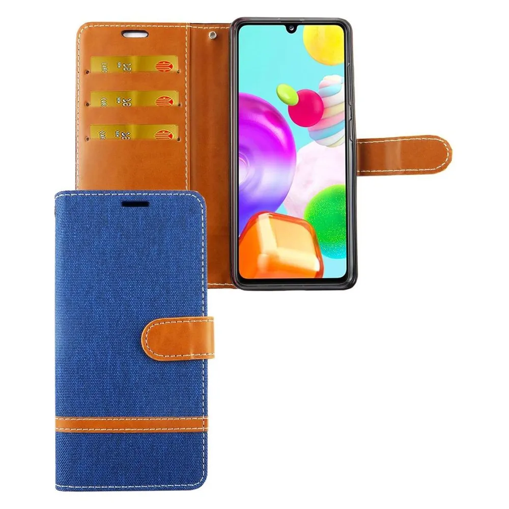 König Design Hülle Handy Schutz für Samsung Galaxy A41 Case Cover Tasche Wallet Etui Bumper (Samsung Galaxy A41)