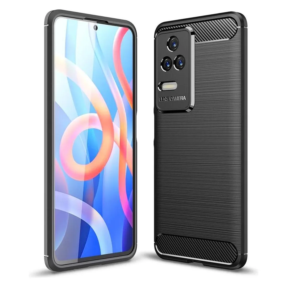 König Design Hülle Handy Schutz für Xiaomi Redmi K50 Pro Case Cover Tasche Carbon Etui Bumper (Xiaomi Redmi K50 Pro)