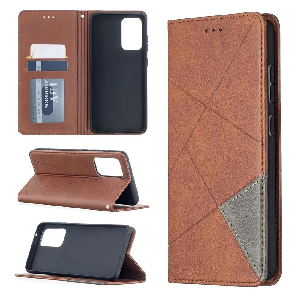 König Design Hülle Handy Schutz für Samsung Galaxy A52 4G 5G A52s Case Cover Tasche Braun Neu (Samsung Galaxy A52, Samsung Galaxy A52s 5G)