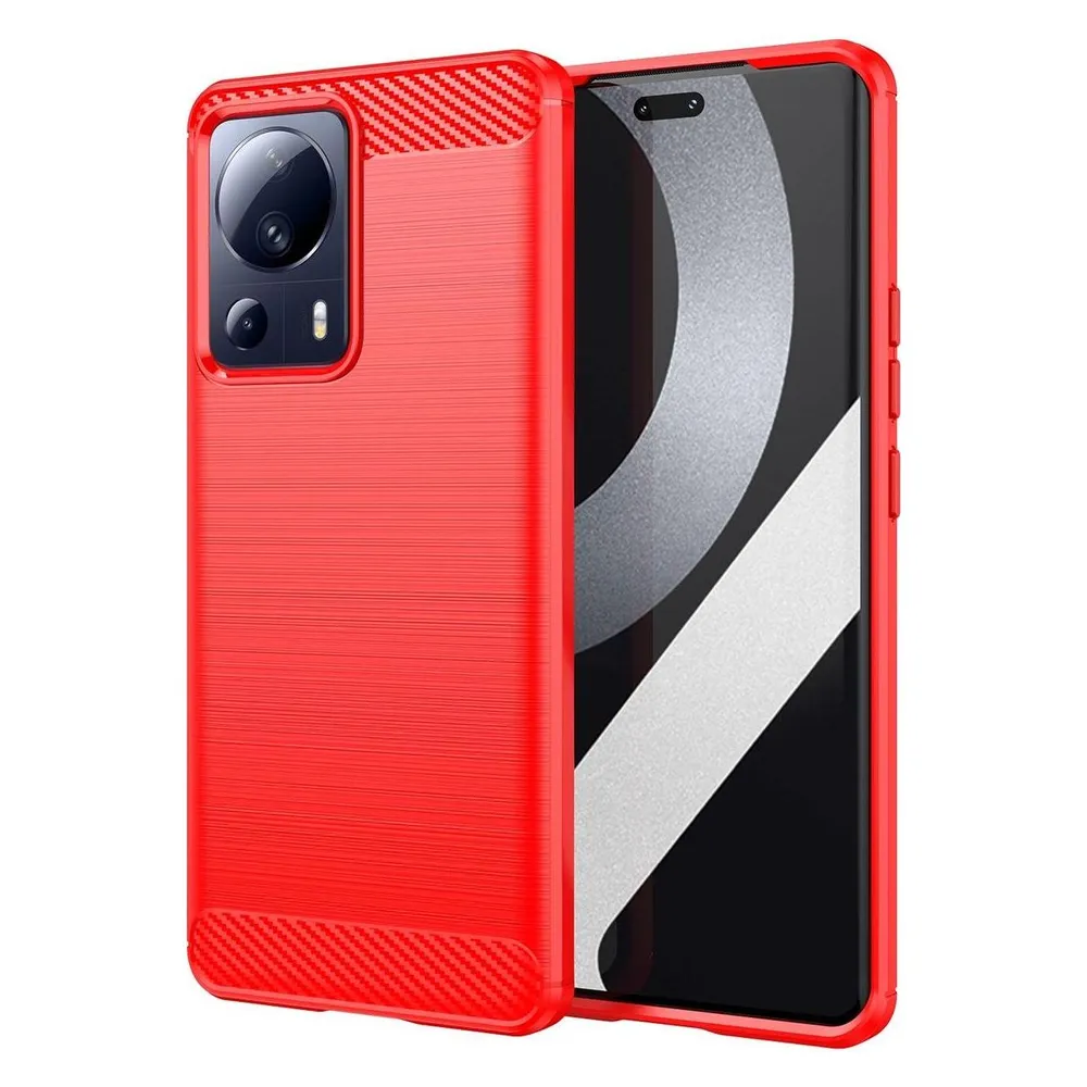 König Design Hülle Handy Schutz für Google Motorola Samsung Xiaomi Case Cover Carbon Optik (Xiaomi 13 Lite)