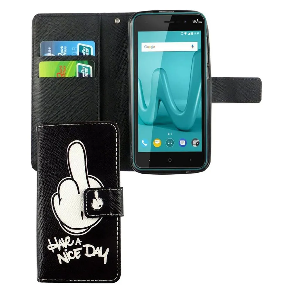 König Design Hülle Handy Schutz für Wiko Lenny 4 Case Cover Tasche Wallet Etui Handyhülle Neu (Wiko Lenny 4)