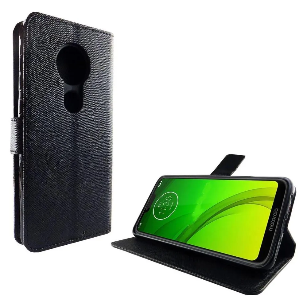 König Design Hülle Handy Schutz für Motorola Moto G7 Case Cover Tasche Wallet Etui Haynhülle (Motorola Moto G7)