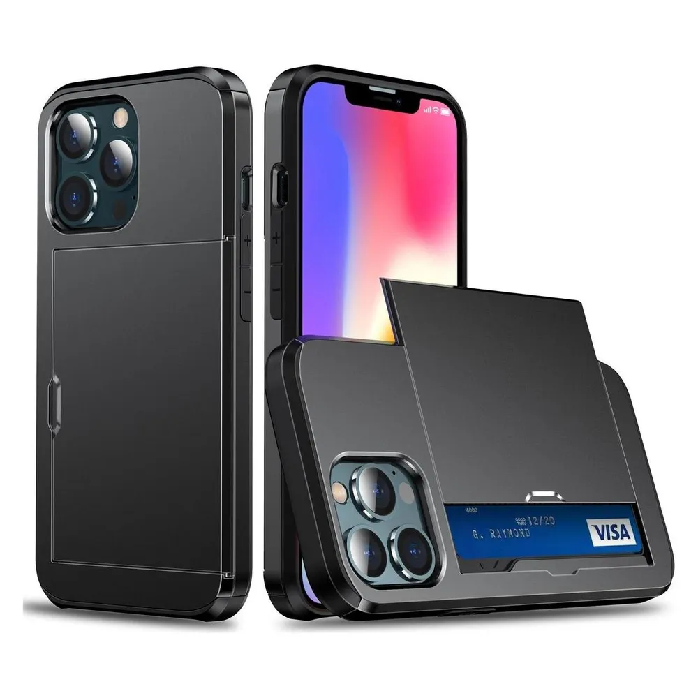 König Design Hülle Handy Schutz für Apple iPhone 13 Pro Case Cover Tasche Etui Bumper Schwarz (Apple iPhone 13 Pro)