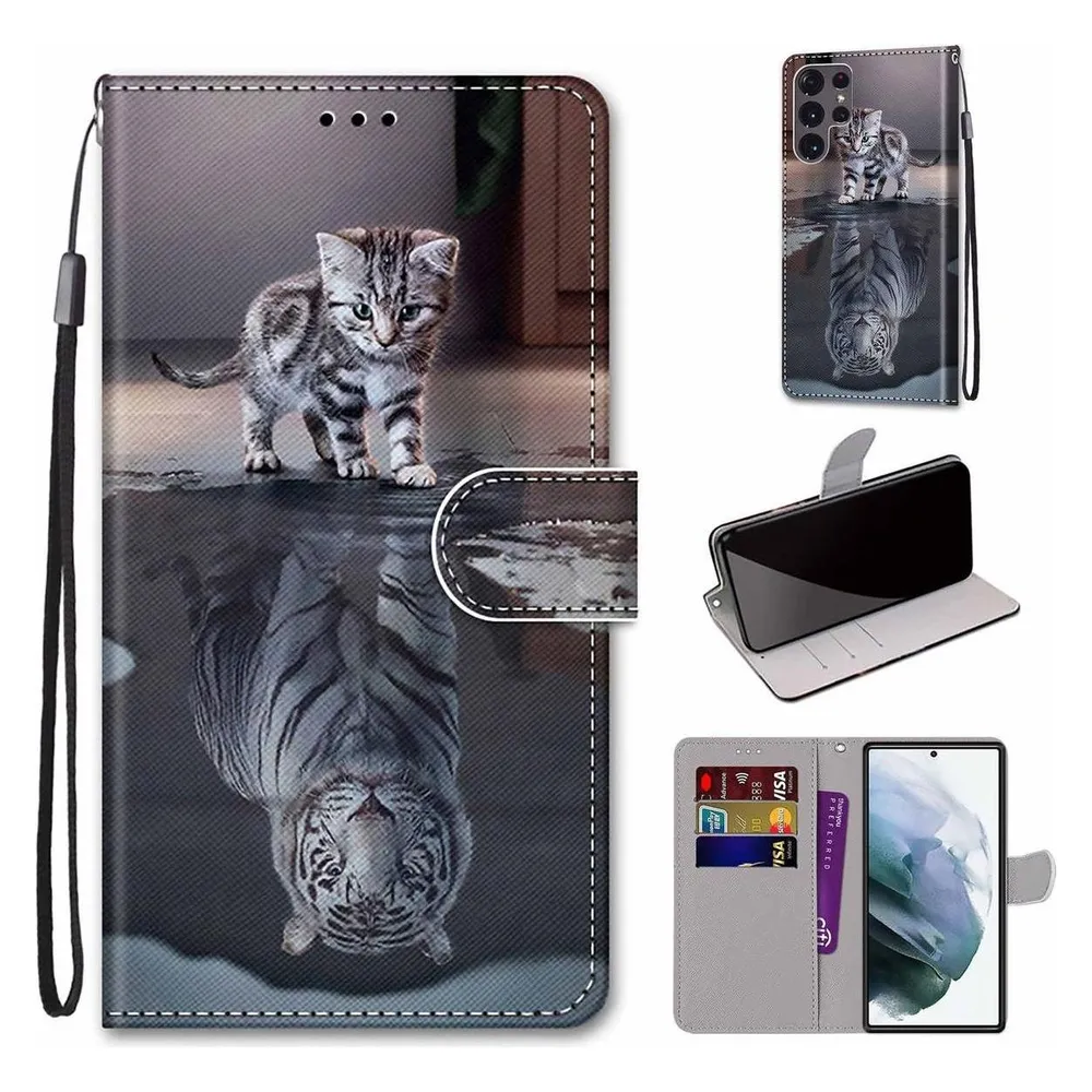 König Design Hülle Handy Schutz für Samsung Galaxy S22 Ultra 5G Case Flip Cover Tasche Etuis (Samsung Galaxy S22 Ultra 5G)