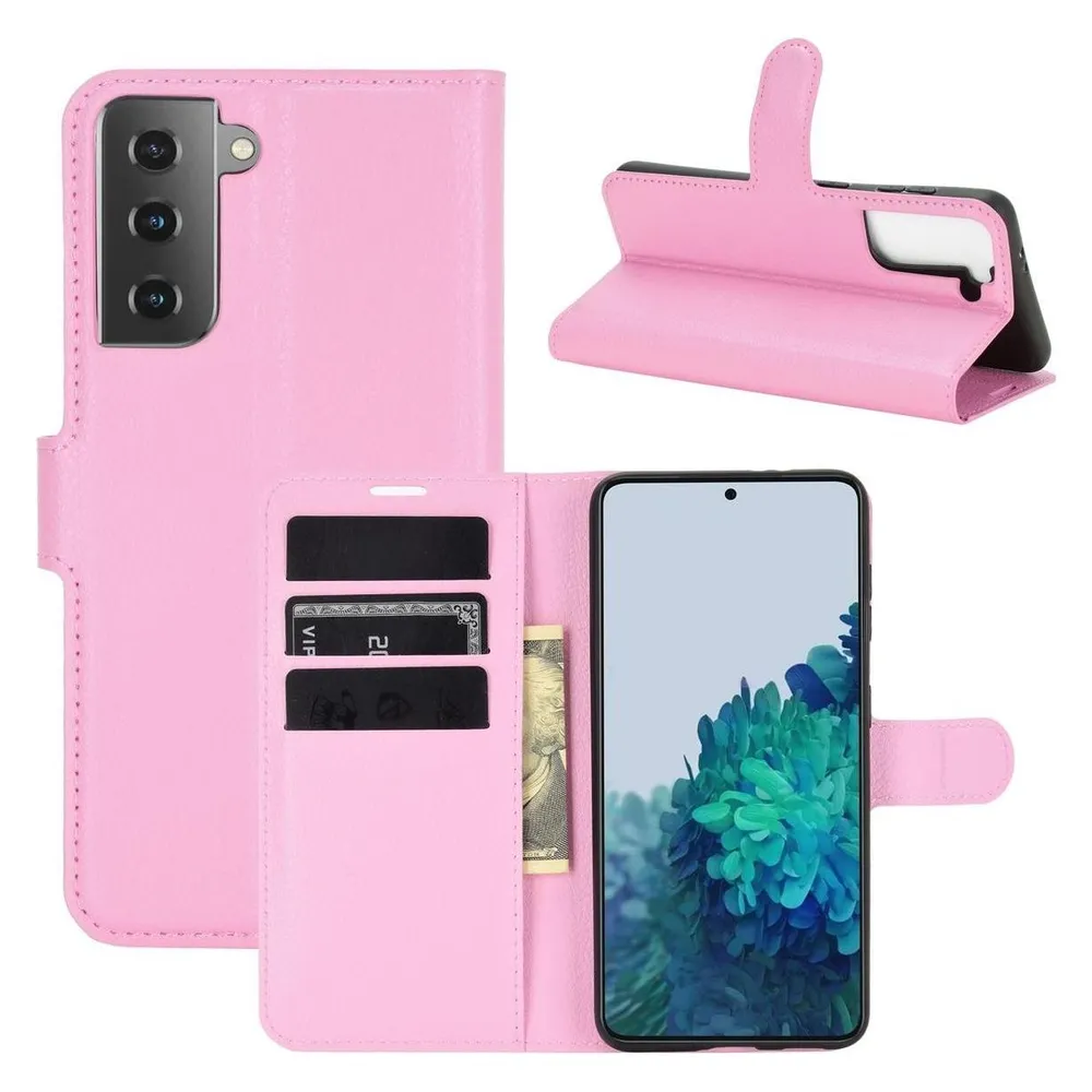 König Design Hülle Handy Schutz für Samsung Galaxy S21 Case Cover Tasche Etuis Bumper Rosa (Samsung Galaxy S21)