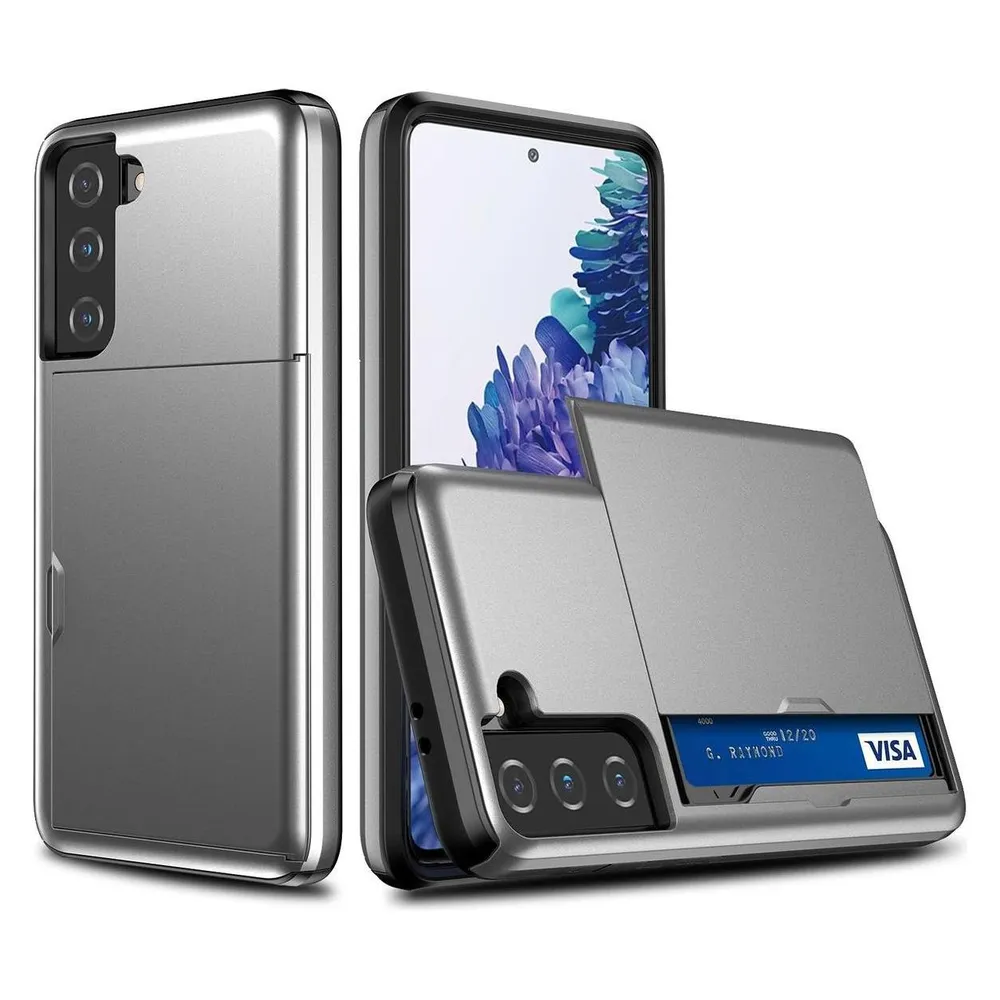 König Design Hülle Handy Schutz für Samsung Galaxy S21 Plus Case Cover Tasche Etuis Grau Neu (Samsung Galaxy S21+)