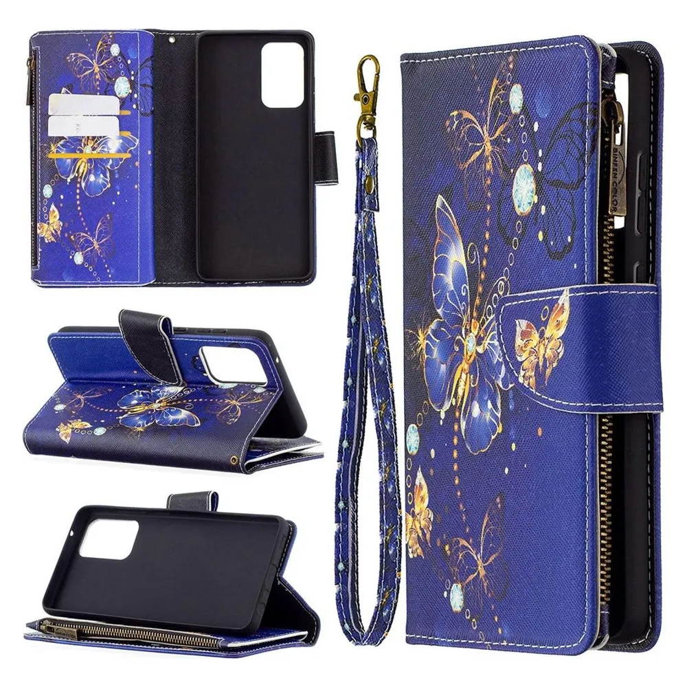 König Design Hülle Handy Schutz für Samsung Galaxy A72 5G Case Flip Cover Tasche Etui Violett (Samsung Galaxy A72 5G)