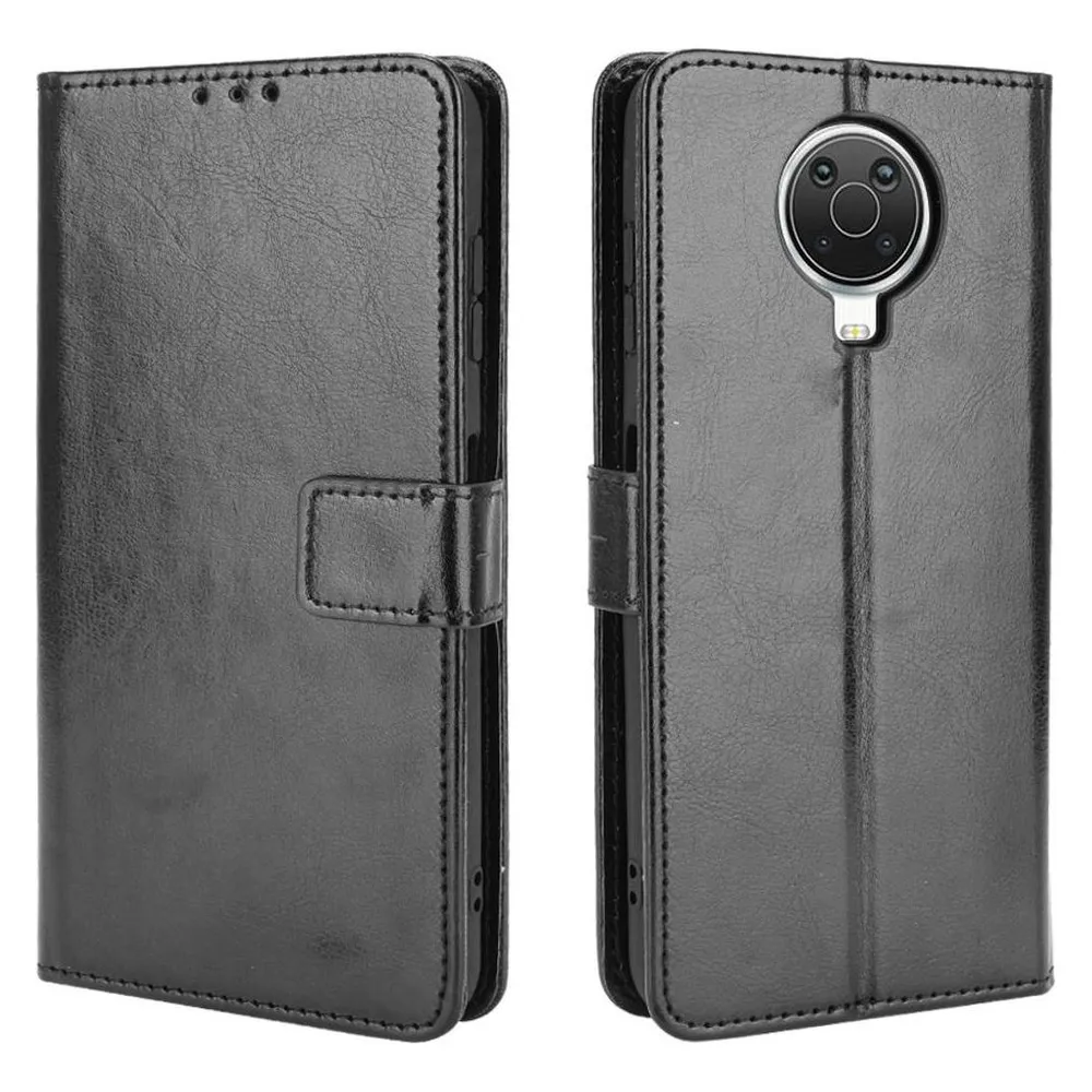 König Design Hülle Handy Schutz für Nokia G10 G20 Case Flip Cover Tasche Etuis Bumper Schwarz (Nokia G10, Nokia G20)