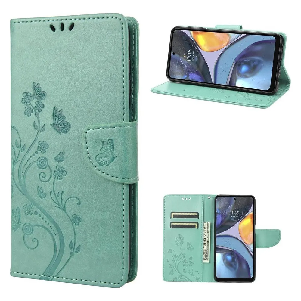 König Design Hülle Handy Schutz für Motorola Moto G22 Case Cover Tasche Etui Wallet Bumper (Motorola Moto G22)