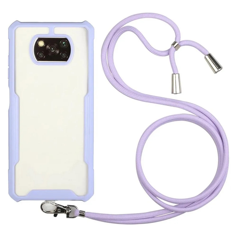 König Design Hülle Handy Schutz für Xiaomi Poco X3 Case Cover Tasche Etuis Bumper Violett Neu