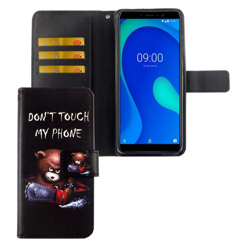 König Design Hülle Handy Schutz für Wiko Y80 Case Cover Tasche Wallet Etui Handyhülle Bumper (Wiko Y80)
