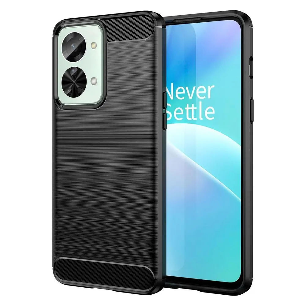 König Design Hülle Handy Schutz für Sony OnePlus Realme Xiaomi Case Cover Bumper Carbon Optik (OnePlus Nord 2T)