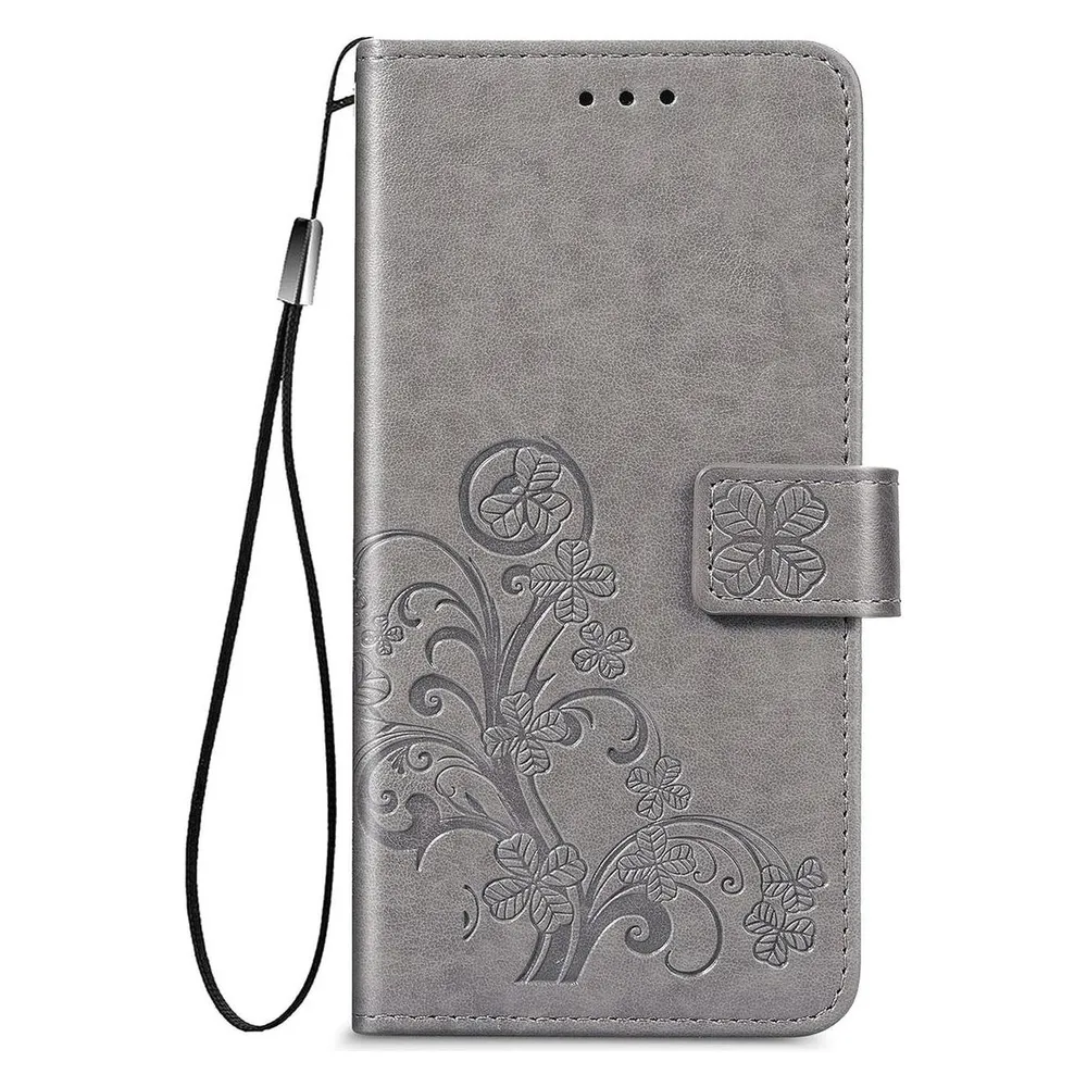 König Design Hülle Handy Schutz für Nokia 5.4 Case Flip Cover Tasche Etuis Bumper Grau Neu