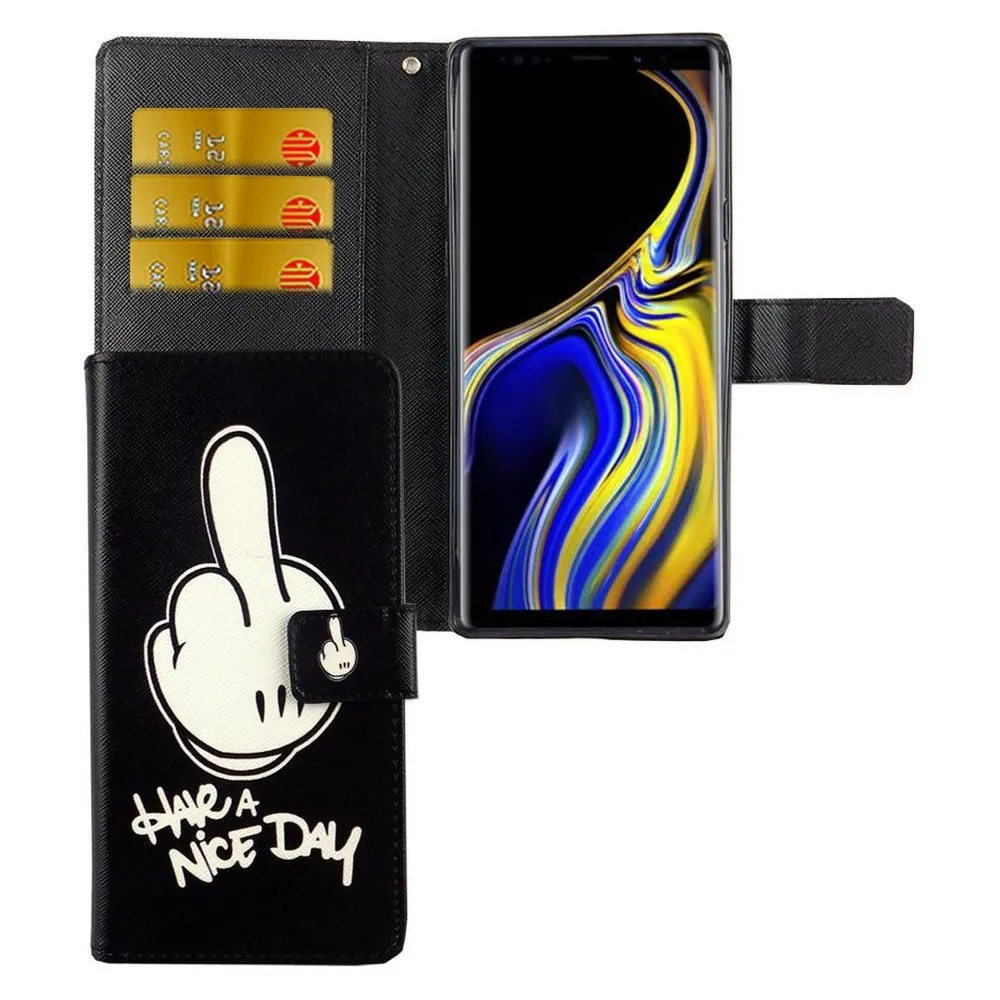 König Design Hülle Handy Schutz für Samsung Galaxy Note 9 Case Cover Tasche Wallet Etui Neu (Samsung Galaxy Note 9)