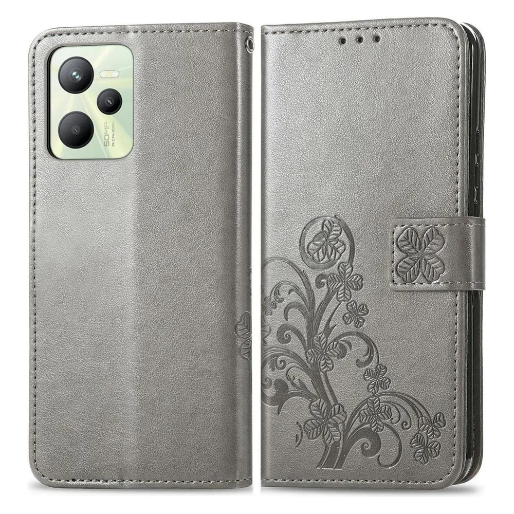 König Design Hülle Handy Schutz für Realme C35 Case Cover Bumper Wallet Kartenfach Etuis Neu (Realme C35)