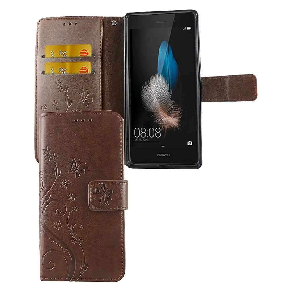 König Design Hülle Handy Schutz für Huawei P8 Lite Case Cover Tasche Wallet Etui Handyhülle (Huawei P8 Lite)