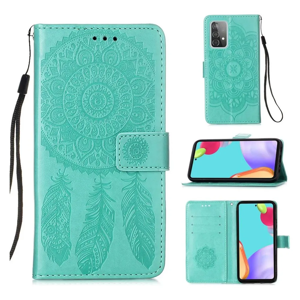 König Design Hülle Handy Schutz für Samsung Galaxy A52 4G 5G A52s Case Cover Tasche Türkis