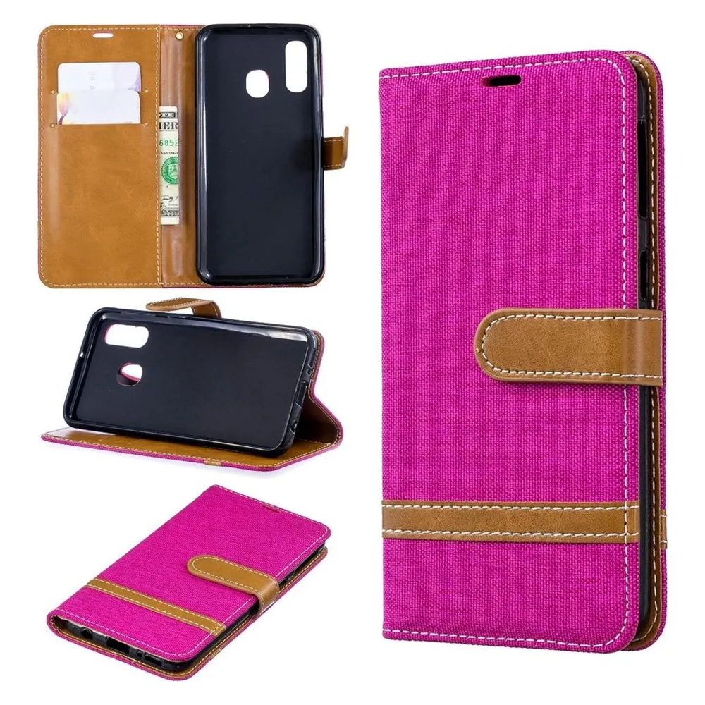 König Design Hülle Handy Schutz für Samsung Galaxy A40 Case Cover Tasche Wallet Etui Bumper (Samsung Galaxy A40)