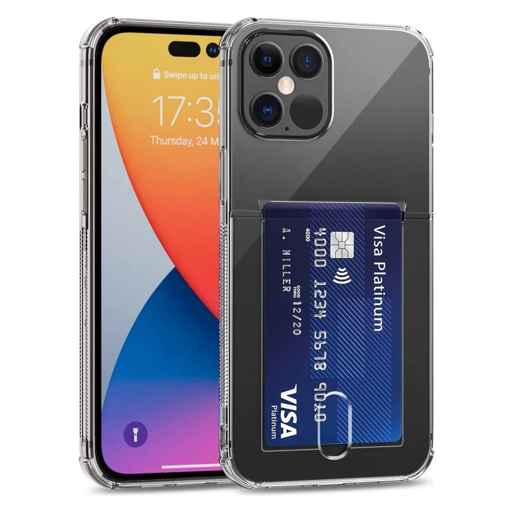König Design Hülle Handy Schutz für Apple iPhone 12 13 14 Serie Case Cover Bumper Kartenfach (Apple iPhone 14 Pro Max)