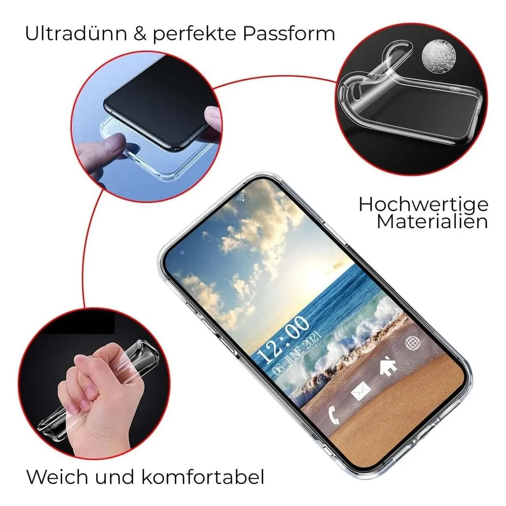 König Design Hülle Handy Schutz für Nothing Phone 1 Case Cover Tasche Bumper Etuis TPU Neu (Nothing Phone (1))
