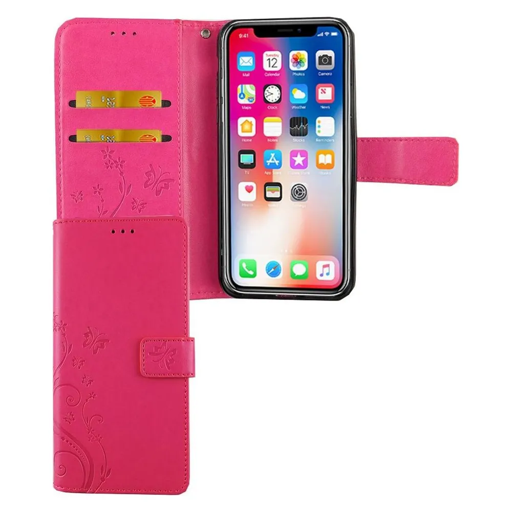 König Design Hülle Handy Schutz für Apple iPhone XS Case Cover Tasche Wallet Etui Handyhülle (Apple iPhone XS)