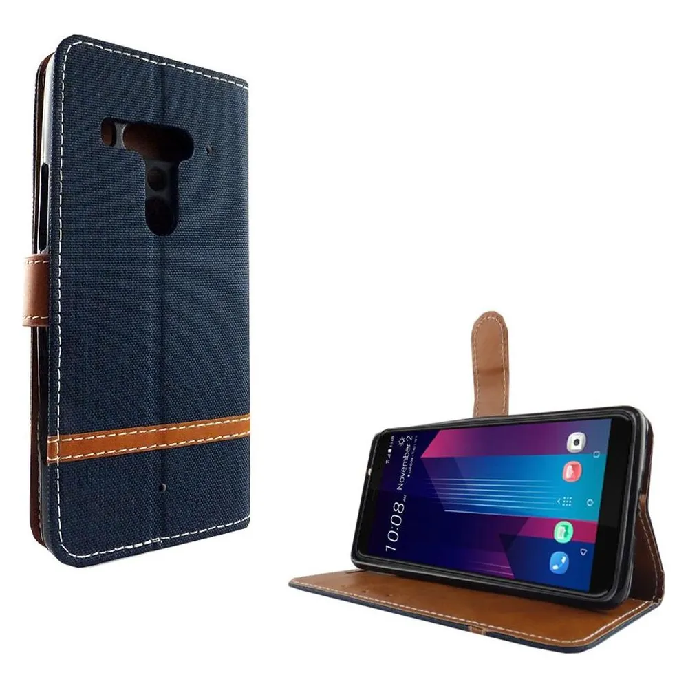 König Design Hülle Handy Schutz für HTC U12 Plus Case Cover Tasche Wallet Etui Handyhülle Neu (HTC U12+)