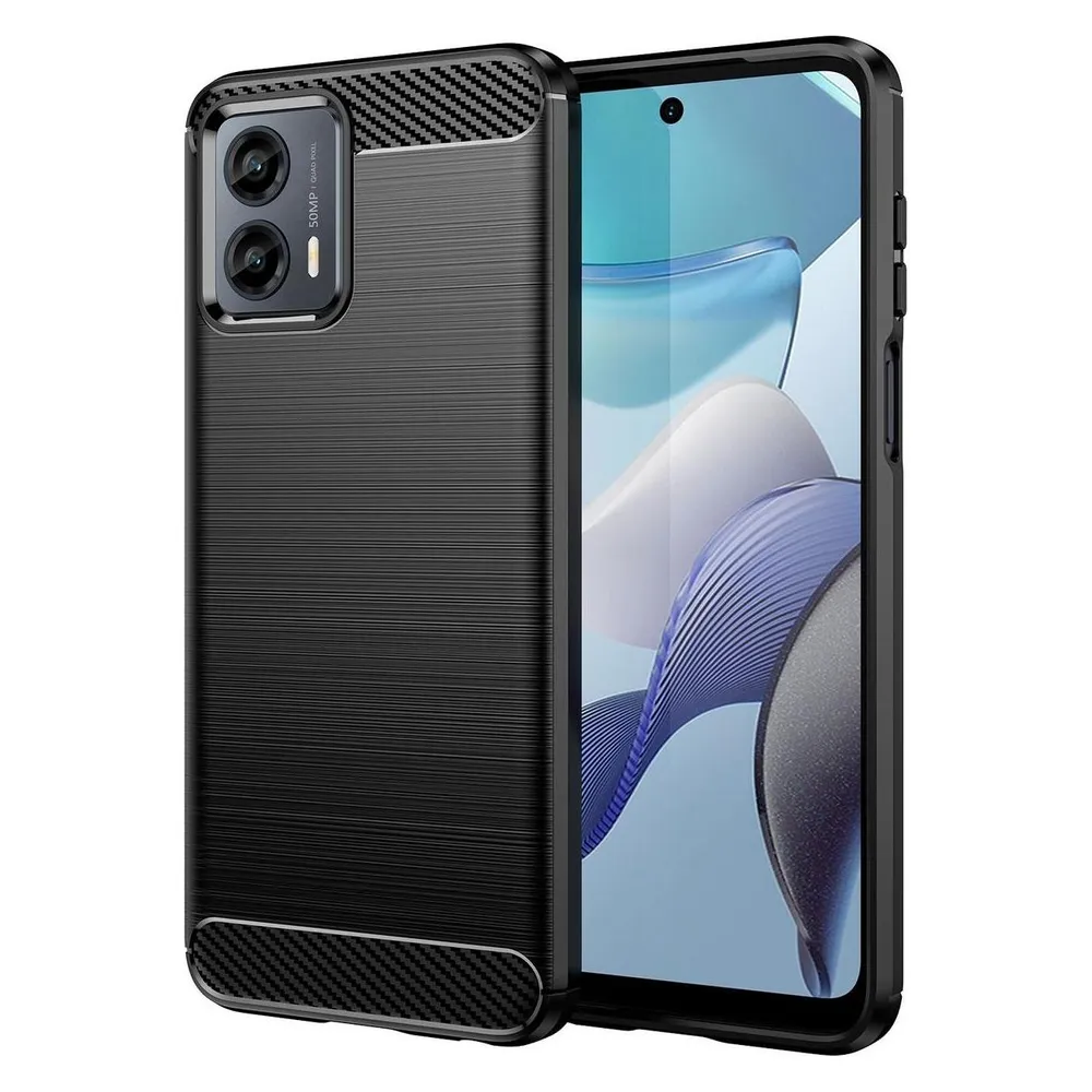 König Design Hülle Handy Schutz für Google Motorola Samsung Xiaomi Case Cover Carbon Optik (Motorola Moto G Stylus 5G (2023))