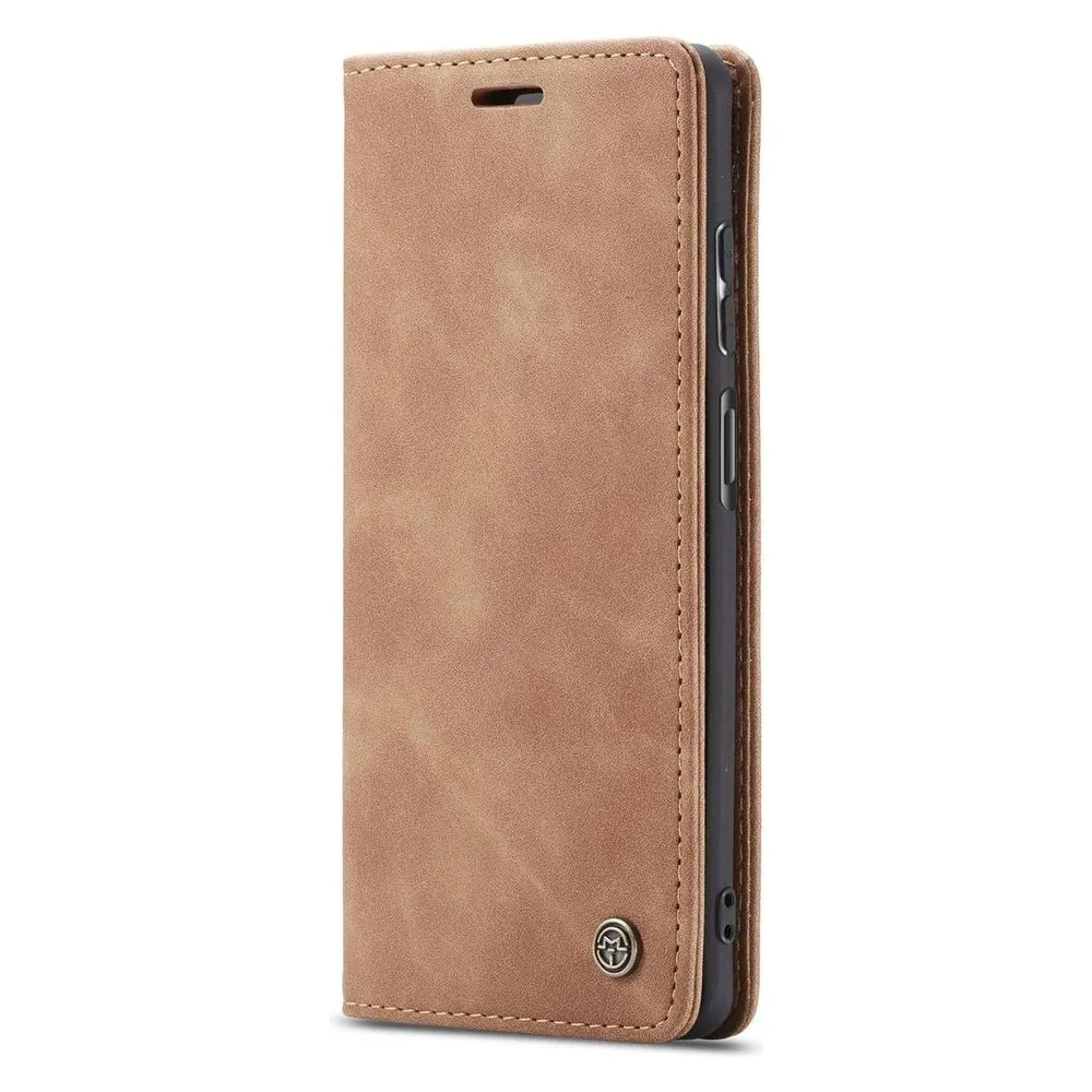 König Design Hülle Handy Schutz für Huawei P smart 2021 Case Flip Cover Tasche Etuis Braun (Huawei P Smart (2021))