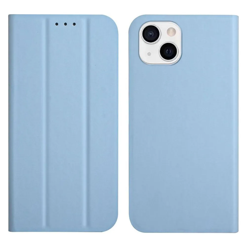 König Design Hülle Handy Schutz für Apple iPhone 13 Case Flip Cover Tasche Etuis Bumper Blau (Apple iPhone 13)