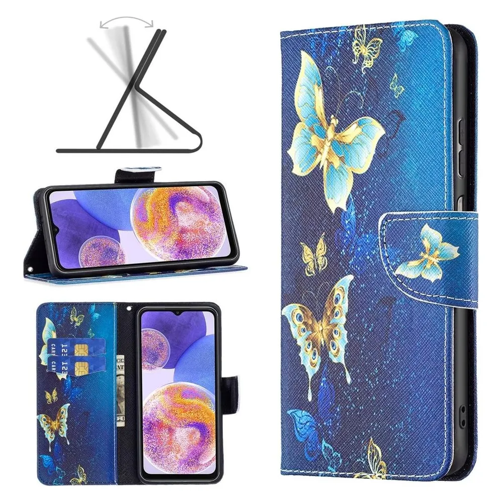 König Design Hülle Handy Schutz für Samsung Galaxy A23 Case Cover Tasche Wallet Etui 360 Grad (Samsung Galaxy A23)
