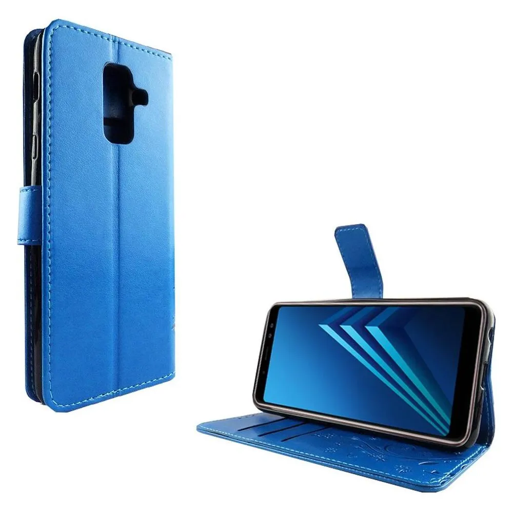 König Design Hülle Handy Schutz für Samsung Galaxy A6 Plus (2018) Case Cover Tasche Wallet (Samsung Galaxy A6 (2018))