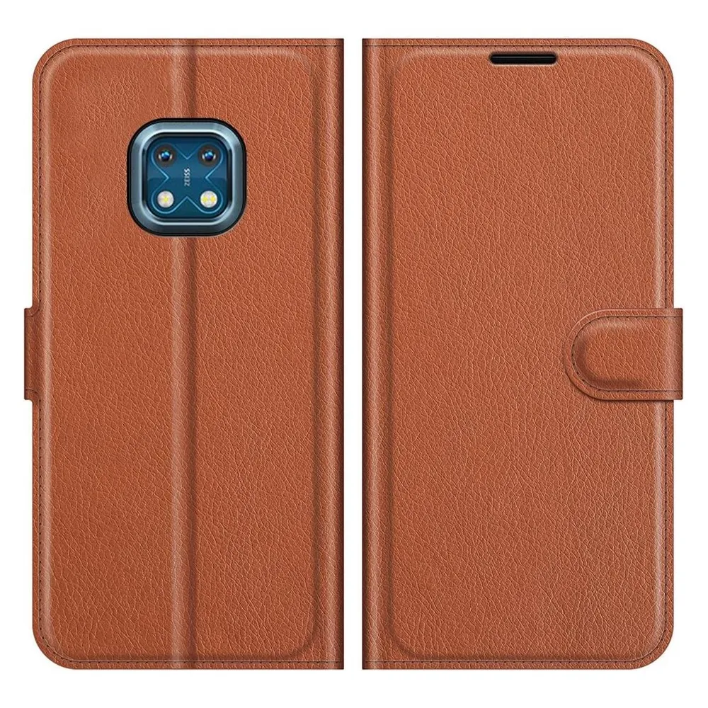 König Design Hülle Handy Schutz für Nokia XR20 Case Flip Cover Tasche Etuis Bumper Schwarz (Nokia XR20)