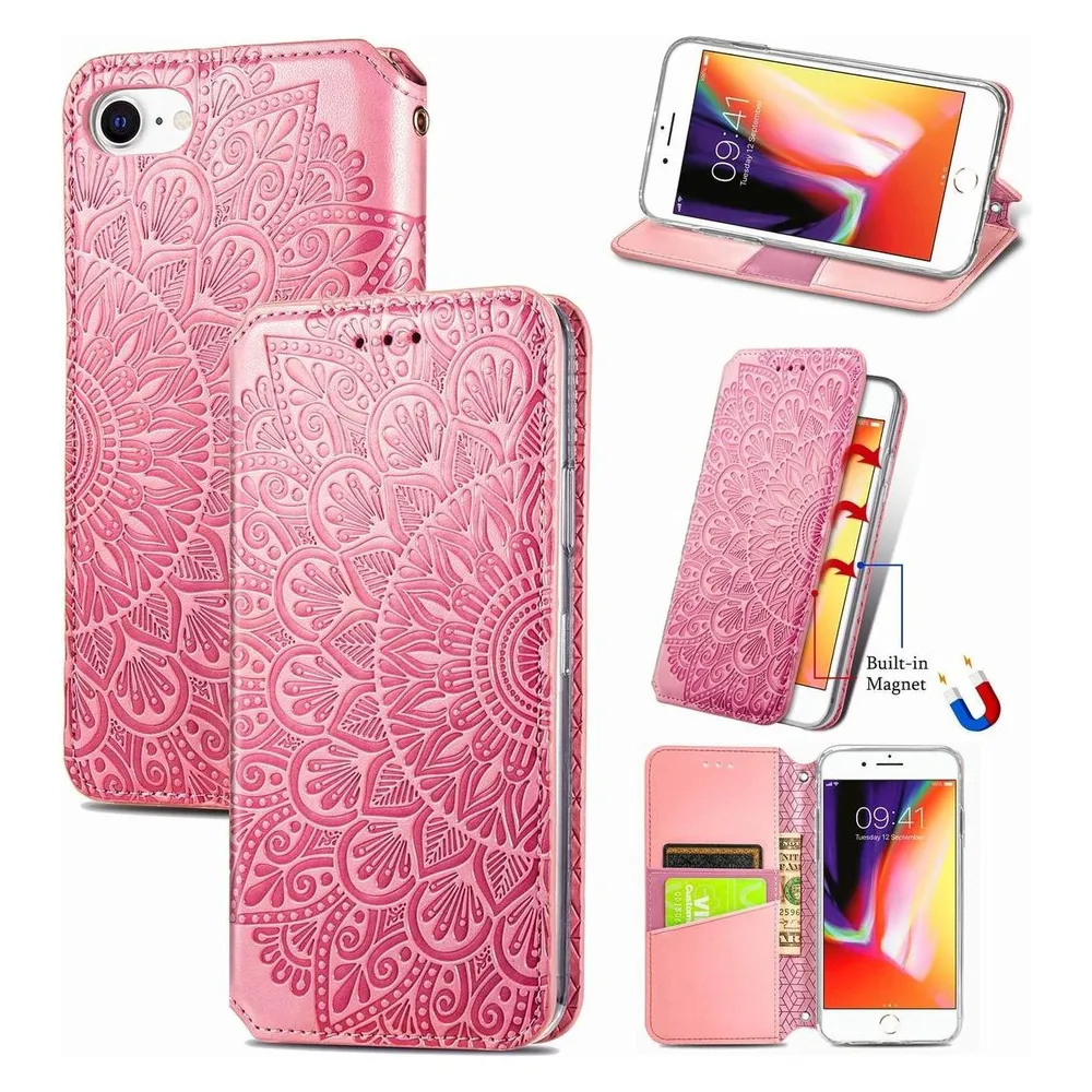 König Design Hülle Handy Schutz für Apple iPhone 7 Case Cover Tasche Etuis Bumper Rosa Neu