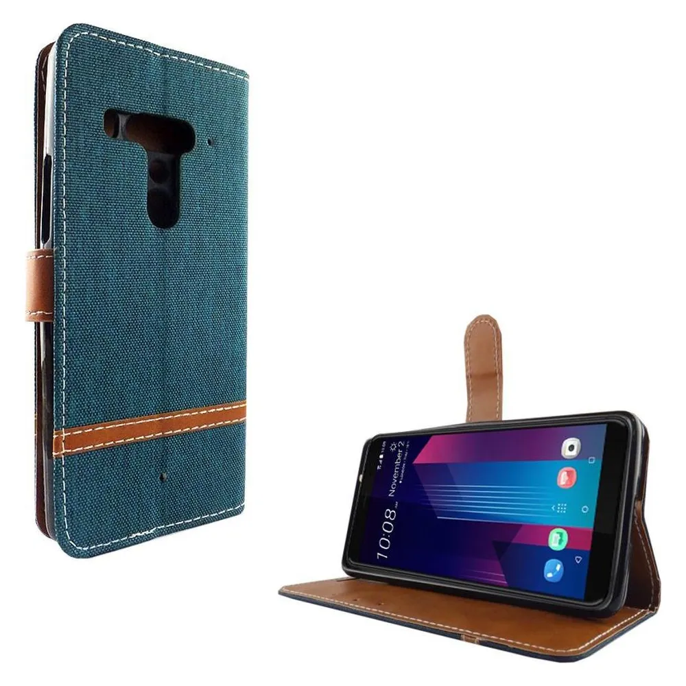 König Design Hülle Handy Schutz für HTC U12 Plus Case Cover Tasche Wallet Etui Handyhülle Neu (HTC U12+)