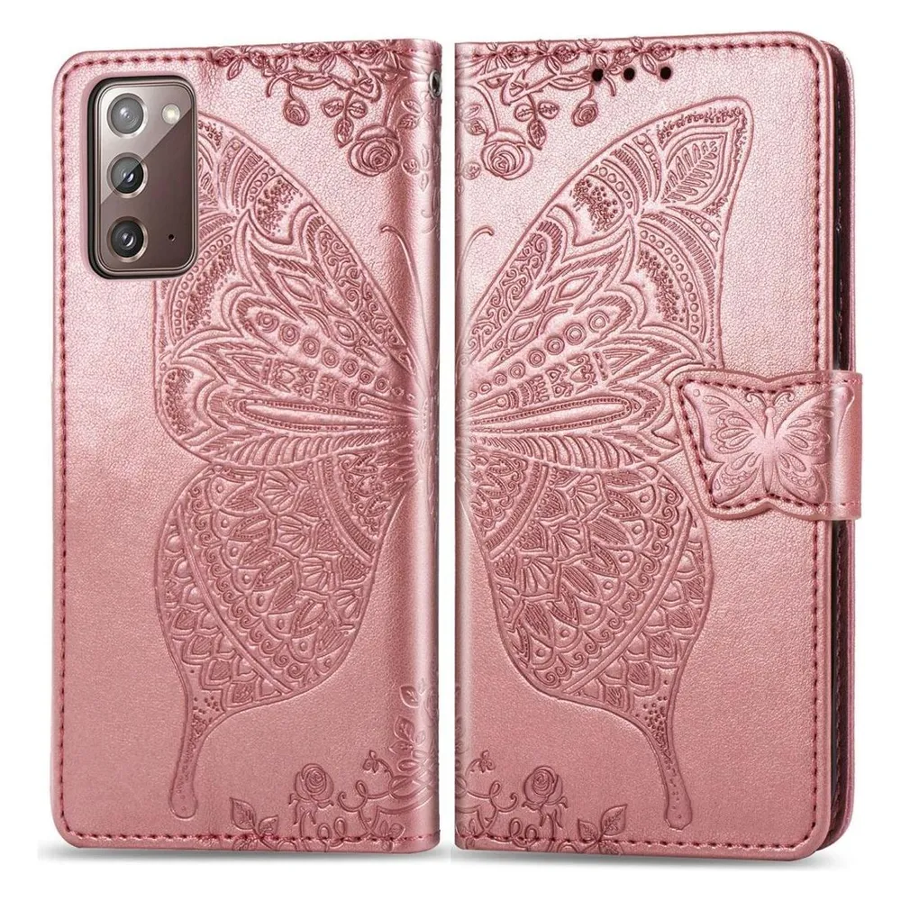 König Design Hülle Handy Schutz für Samsung Galaxy Note 20 Case Flip Cover Tasche Etuis Rosa (Samsung Galaxy Note 20)