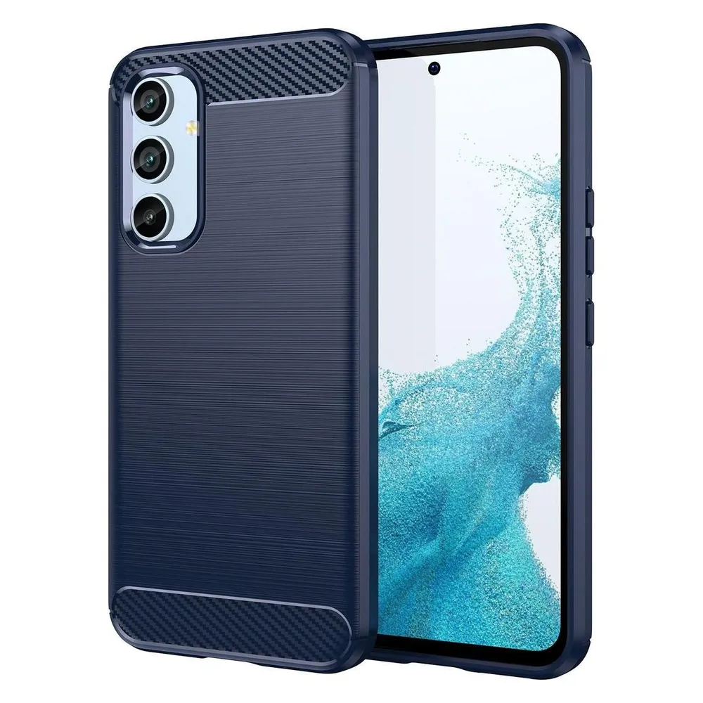 König Design Hülle Handy Schutz für Google Motorola Samsung Xiaomi Case Cover Carbon Optik (Samsung Galaxy A54 5G)