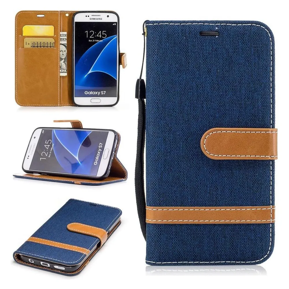 König Design Hülle Handy Schutz für Samsung Galaxy S7 Case Cover Tasche Wallet Etui Bumper (Samsung Galaxy S7)