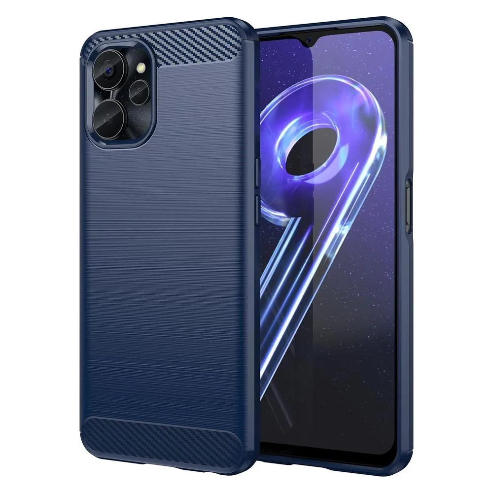 König Design Hülle Handy Schutz für Google Motorola Samsung Xiaomi Case Cover Carbon Optik (Realme 10)