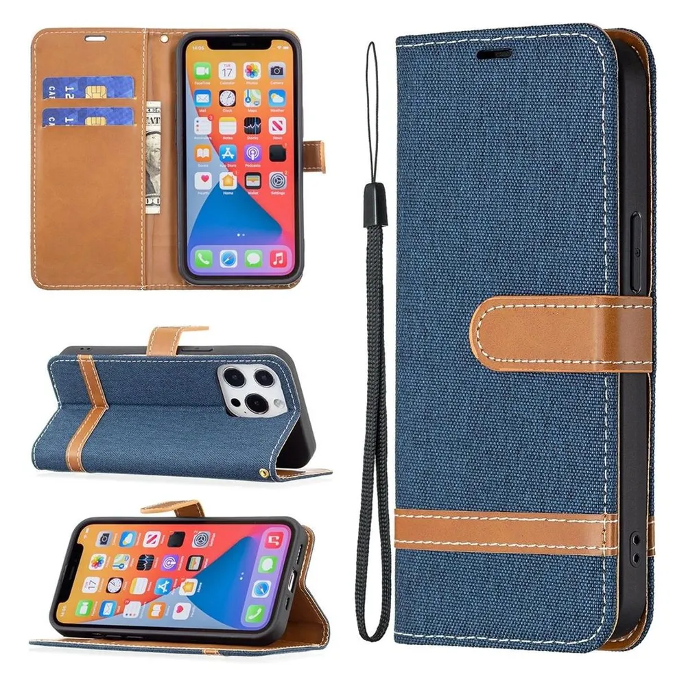 König Design Hülle Handy Schutz für Apple iPhone 13 Pro Case Cover Tasche Etuis Bumper Blau (Apple iPhone 13 Pro)