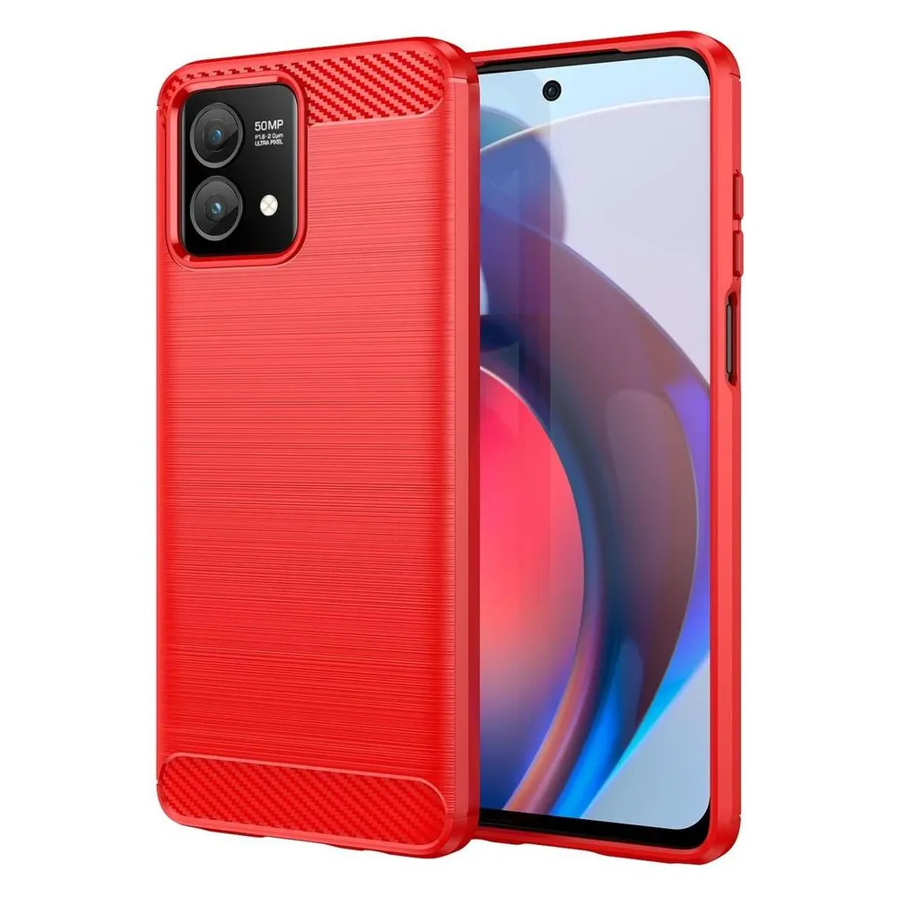 König Design Hülle Handy Schutz für Motorola Moto G Stylus 5G 2023 G73 Case Cover Carbon Etui (Motorola Moto G Stylus 5G (2023))