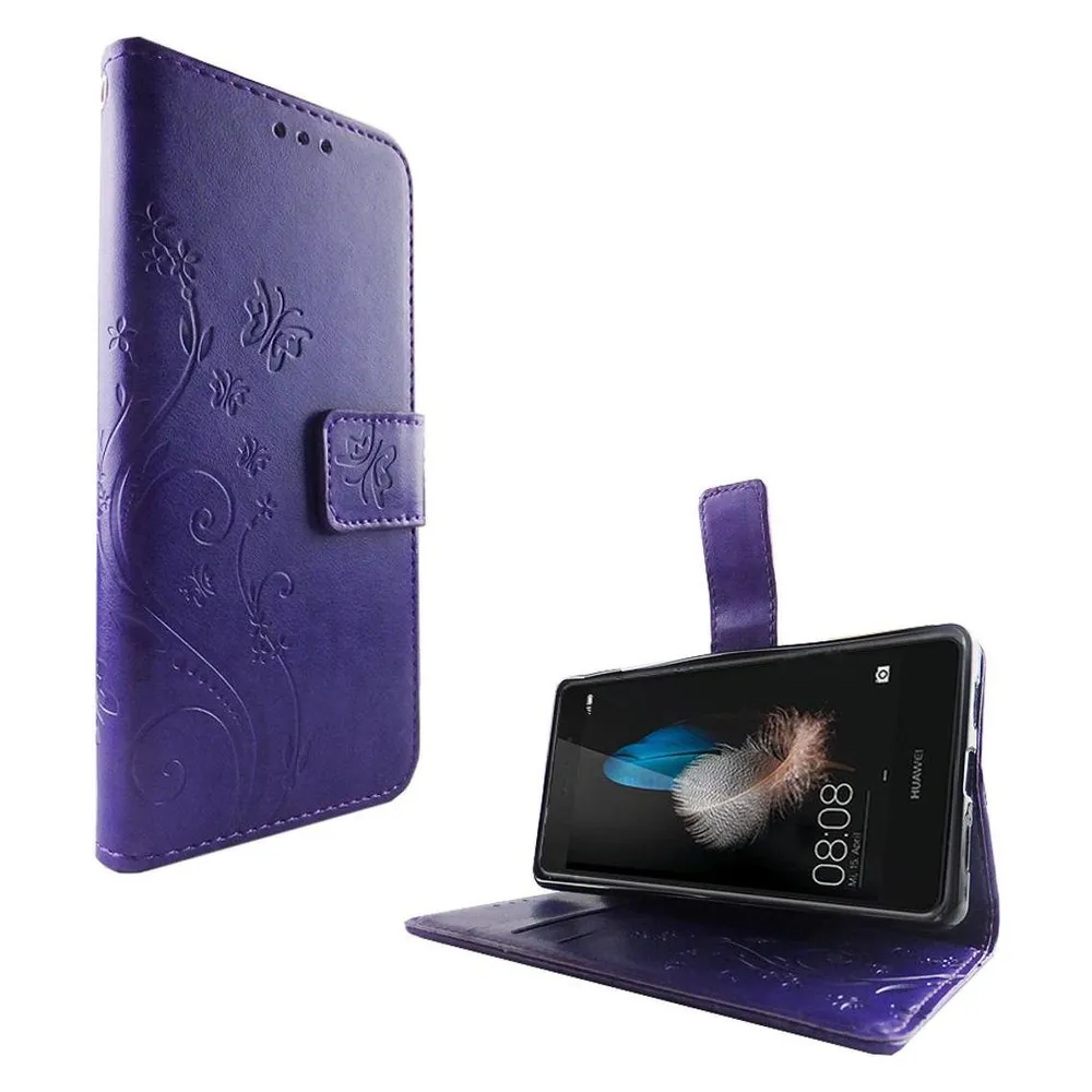 König Design Hülle Handy Schutz für Huawei P8 Lite Case Cover Tasche Wallet Etui Handyhülle (Huawei P8 Lite)
