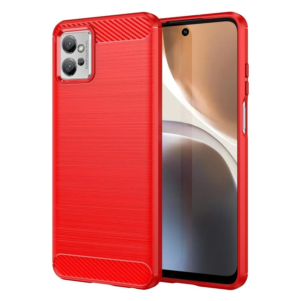König Design Hülle Handy Schutz für Motorola Moto G32 Case Cover Etuis Bumper Carbon Schale (Motorola Moto G32)