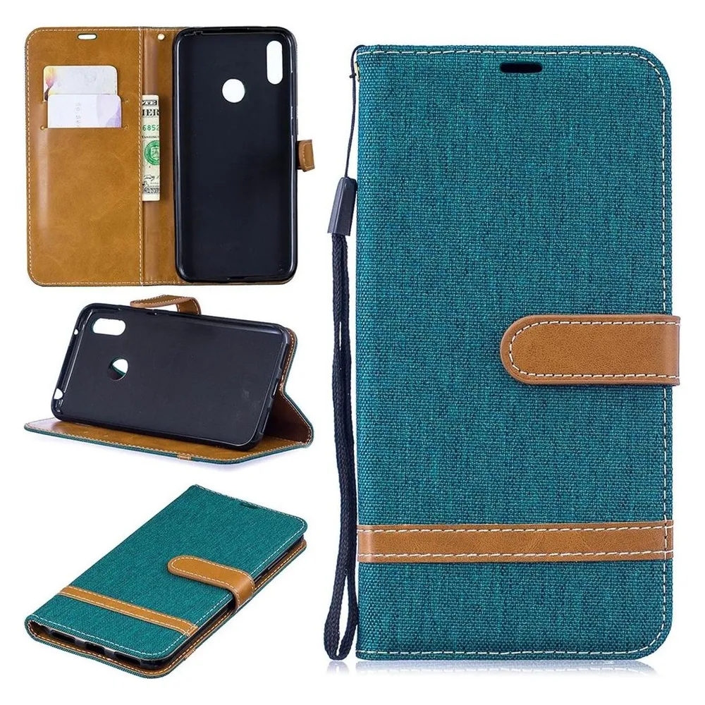 König Design Hülle Handy Schutz für Huawei Y7 (2019) Case Cover Tasche Wallet Etui Handyhülle (Huawei Y7 (2019))