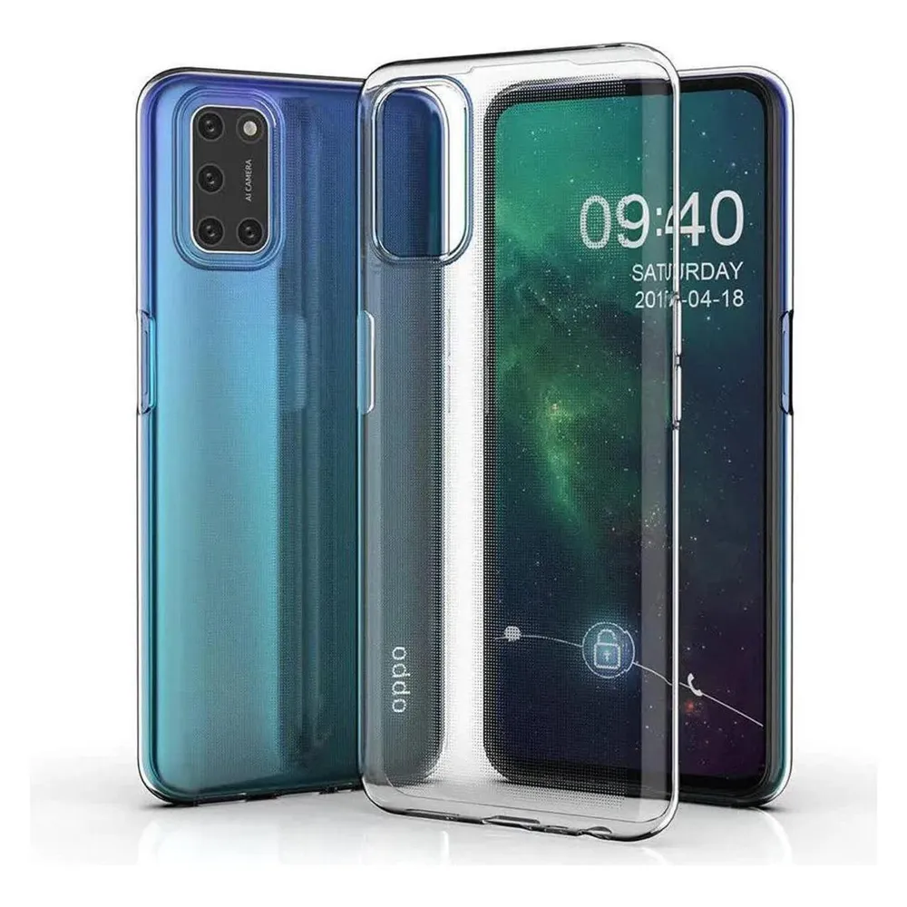 König Design Hülle Handy Schutz Back Case Cover Tasche Etuis Schale Bumper Transparent 0,5 mm (Oppo A72, Oppo A73)