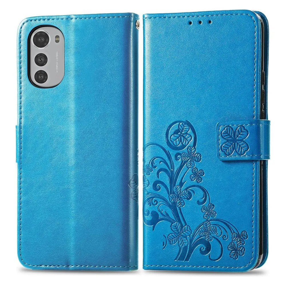 König Design Hülle Handy Schutz für Motorola Moto E32 Case Cover Tasche Etui Wallet Bumper (Motorola Moto E32)