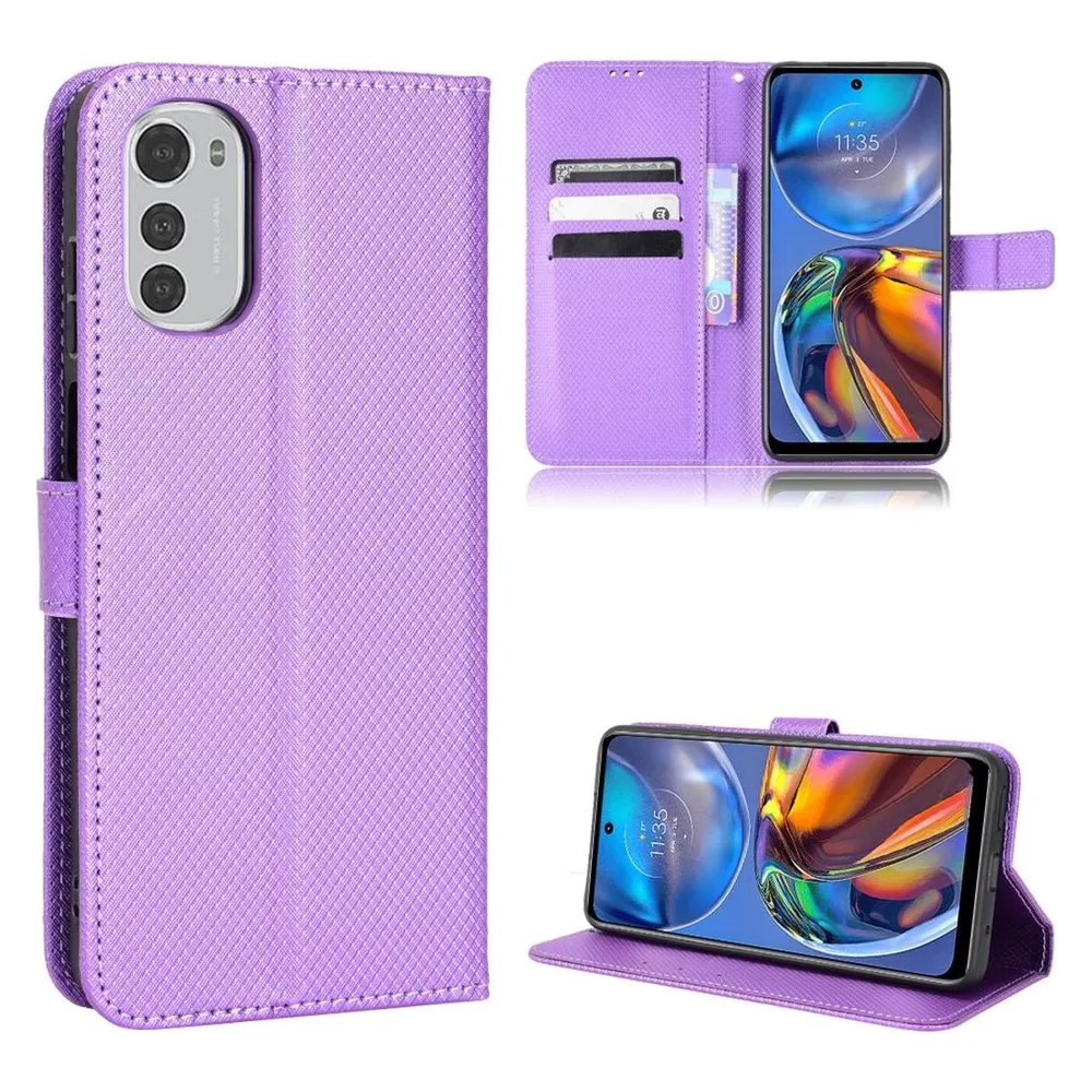 König Design Hülle Handy Schutz für Motorola Moto E32 Case Cover Tasche Etui Wallet Bumper (Motorola Moto E32)