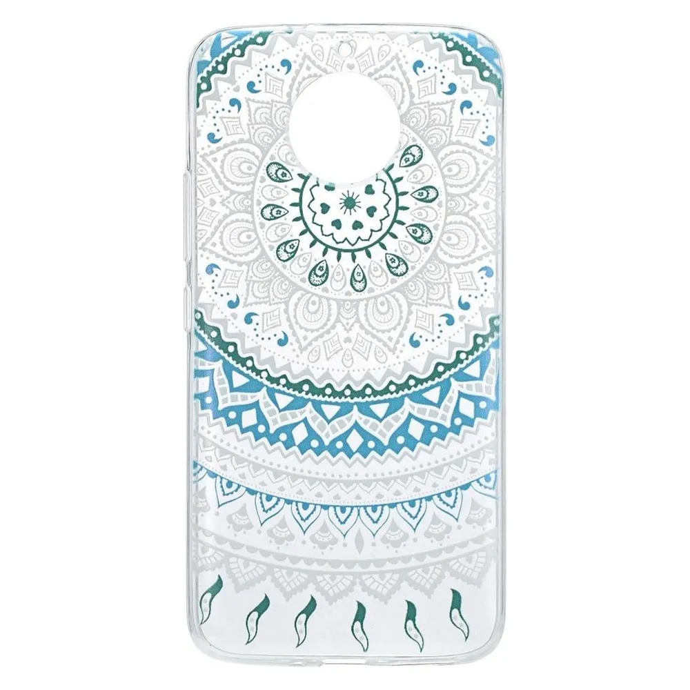 König Design Lenovo G5 Plus Hülle Case Handy Cover Schutz Tasche Schutzhülle Henna Etuis Blau